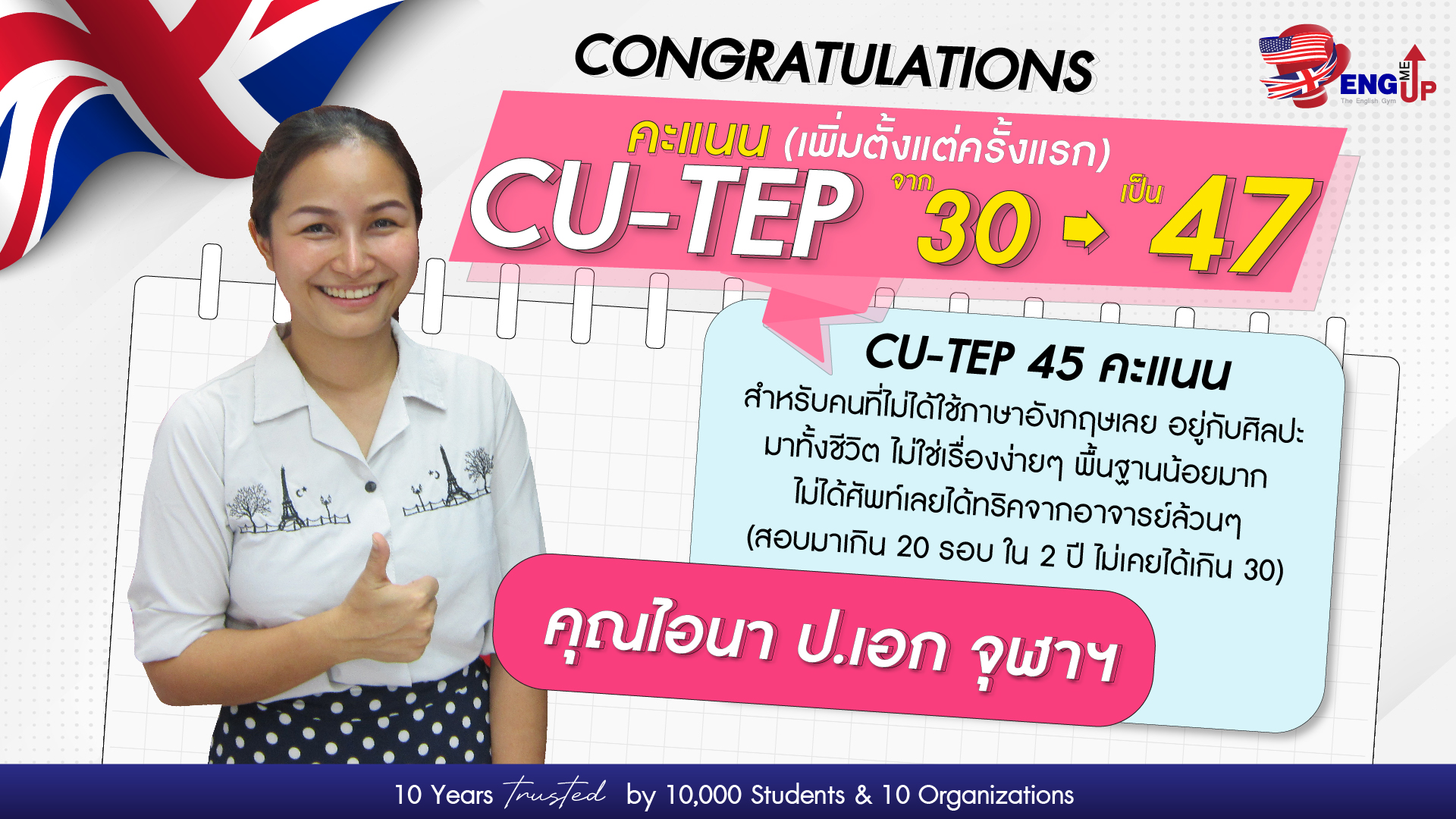 รีวิวสอบ CU-TEP 47
