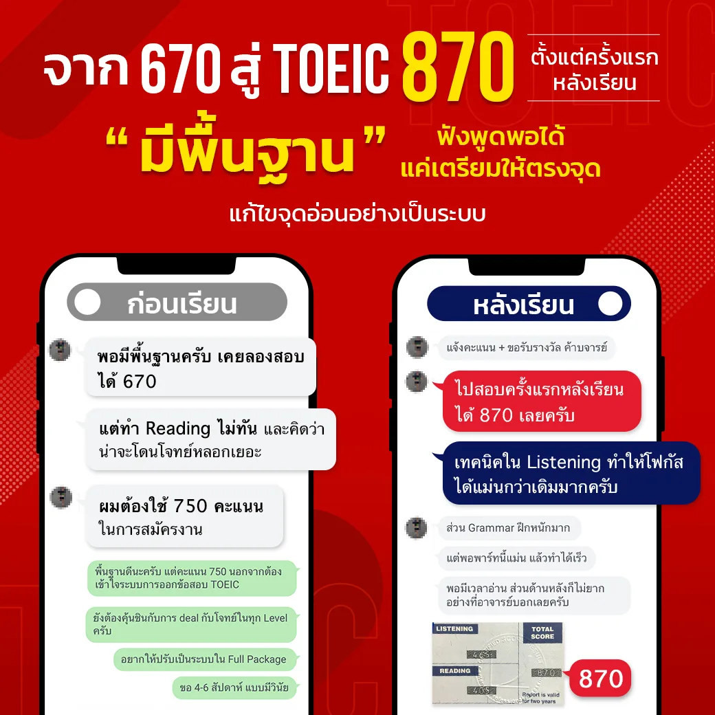 คะแนนนักเรียนคอร์สโทอิคออนไลน์ อิง มี อัพ